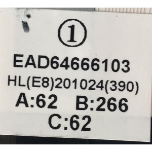 KIT DE FLEX PARA TV LG “NUEVO“ ( 20 PZ ) / NUMERO DE PARTE EAD64666103 / EAD64666103 / MODELOS 43UK6300PUE / 43UK6310PSE / 43UK6510PSF / 43UK6520PSA / 43UM7300PSA / 43UM7500PSB